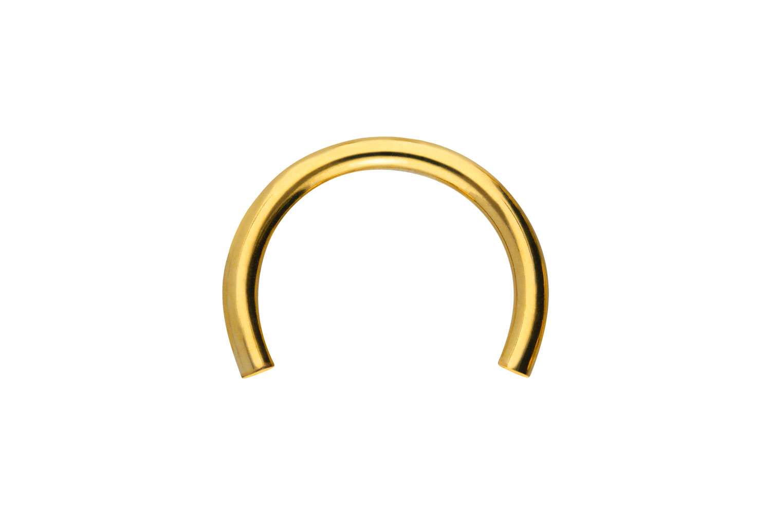 Titan Hufeisenring Piercing mit Innengewinde ohne Kugeln